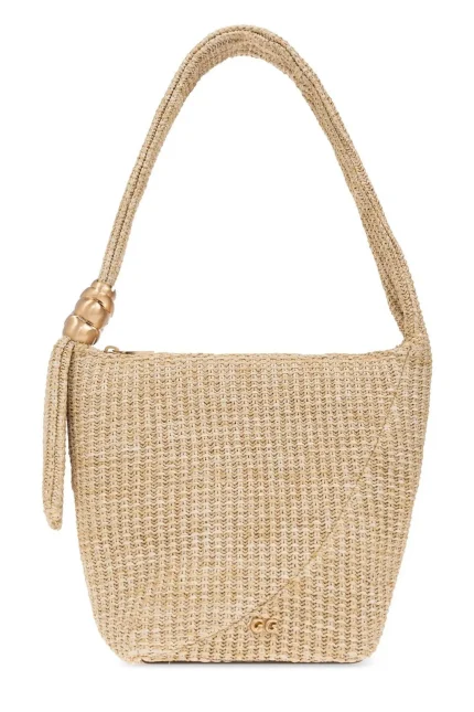 Cult Gaia Farach Woven Zipped Tote Bag