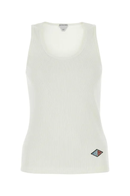 Bottega Veneta Logo Patch Sleeveless Tank Top