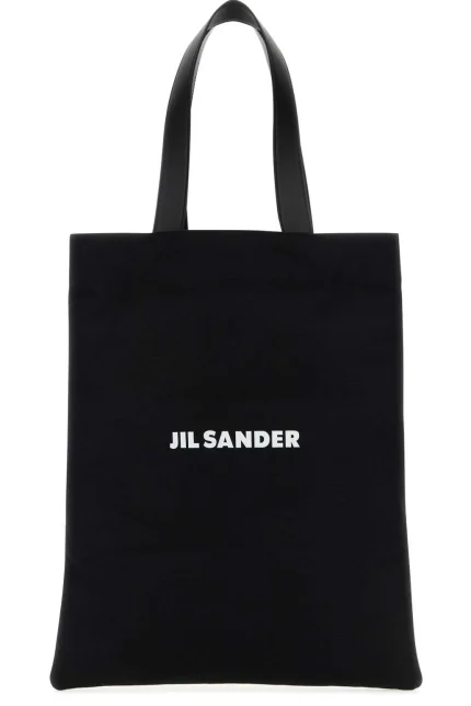 Jil Sander Logo Printed Large Tote Bag