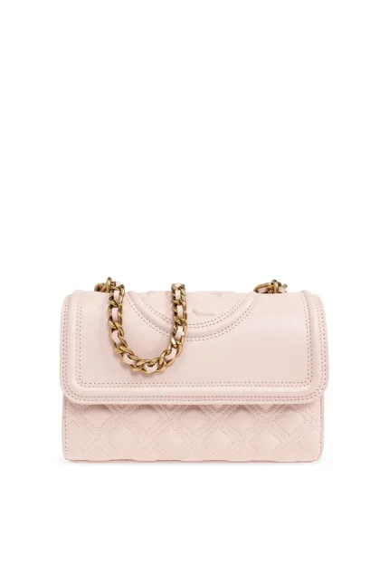 Tory Burch Fleming Polished-Grain Convertible Small Shoulder Bag