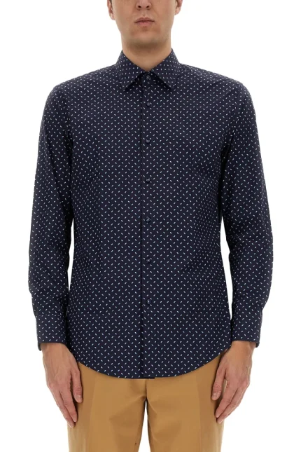 Boss Hugo Boss Long Sleeved Patterned Shirt