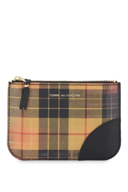 Comme des Garçons Wallet Checked Zipped Pouch