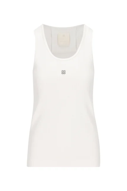 Givenchy 4G Plaque Ribbed Tank Top