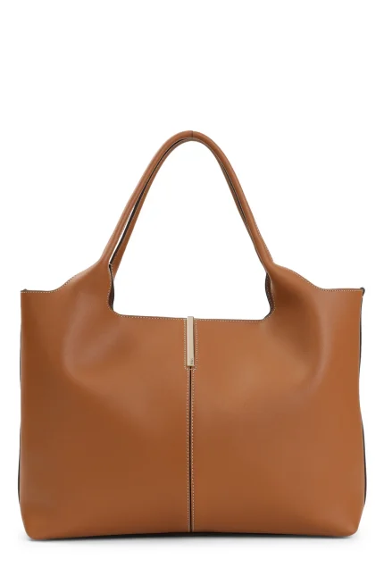 Tod's Logo Plaque Medium-Small Shopping Bag