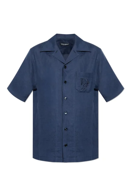 Dolce & Gabbana DG Logo Embroidered Short-Sleeved Shirt