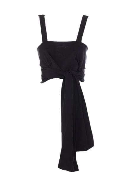 Chloé Front-Tie Cropped Tank Top