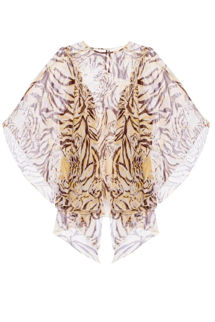 See By Chloé Tiger-Motif Sheer Top