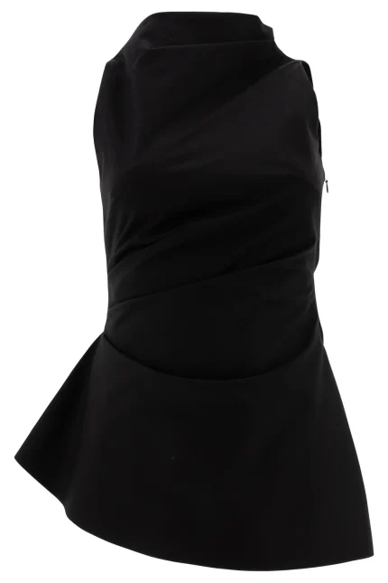 Alexander McQueen Asymmetric Gathered Top