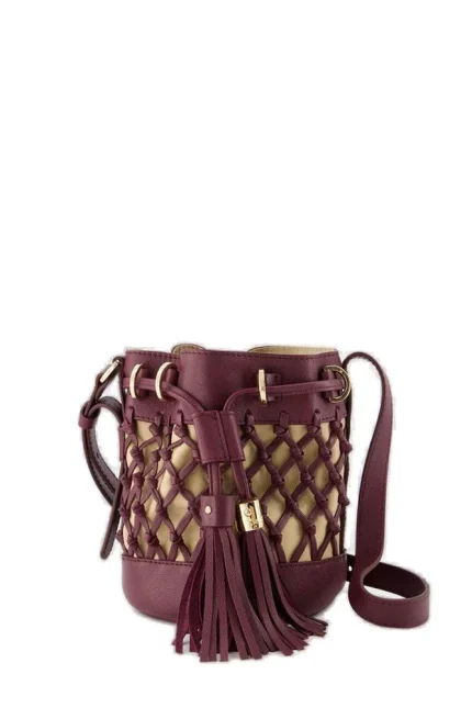 See By Chloé Logo-Debossed Drawstring Bucket Bag