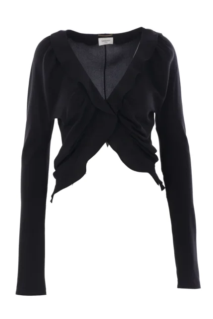 Saint Laurent Ruffled Long-Sleeved Blouse