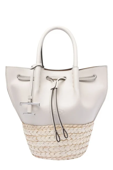 Tod's Logo Embossed Panelled Bucket Bag