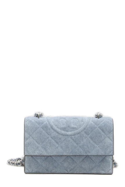Tory Burch Small Fleming Denim Shoulder Bag