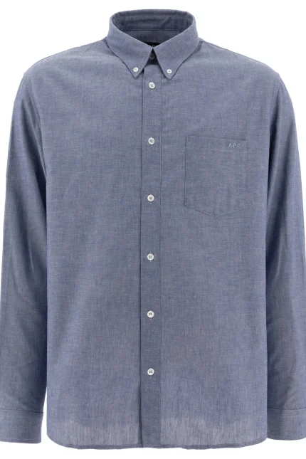 A.P.C. Logo Embroidered Buttoned Shirt