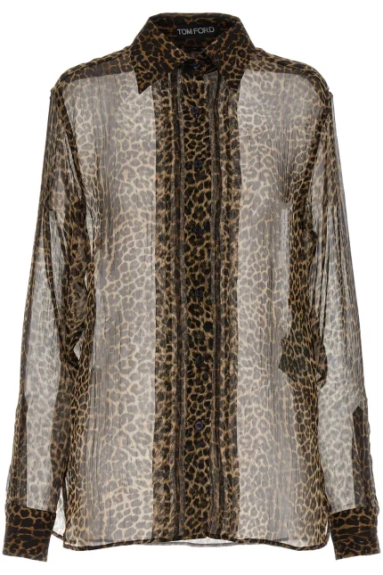 Tom Ford Leopard-Printed Long-Sleeved Shirt