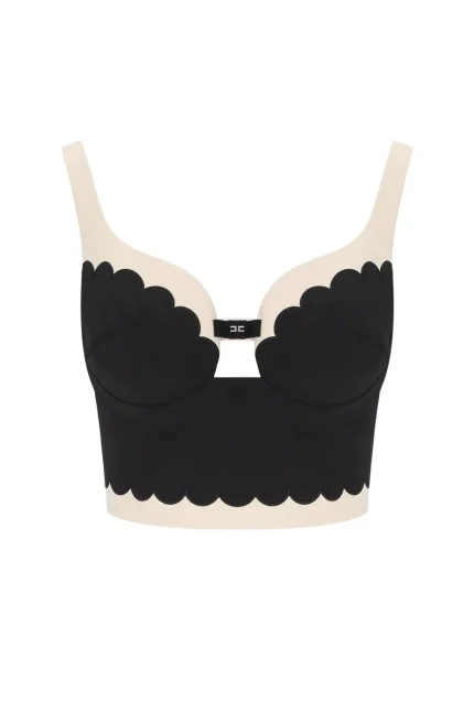 Elisabetta Franchi Logo-Patch Sleeveless Top