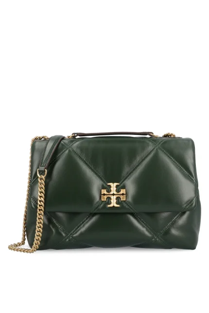 Tory Burch Logo Plaque Diamond Quilted Shoulder Bag
