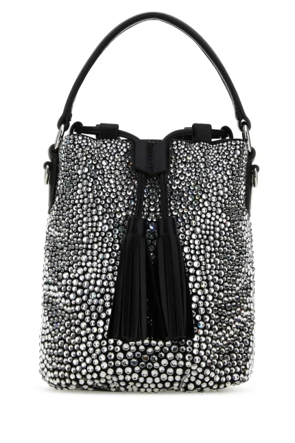 Miu Miu Embellished Drawstring Bucket Bag