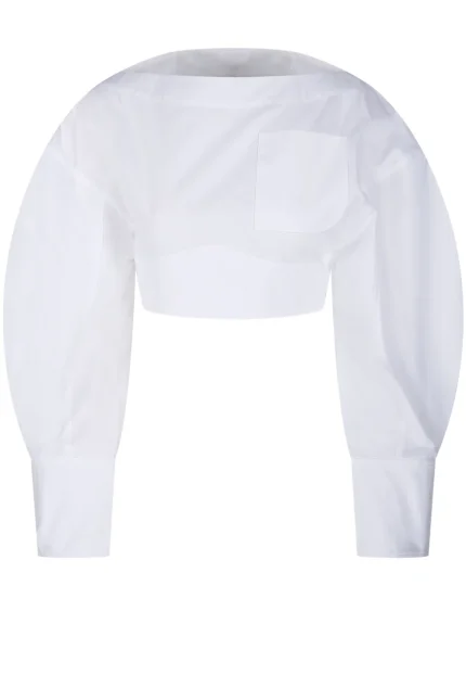 Jacquemus Open-Back Cropped Shirt