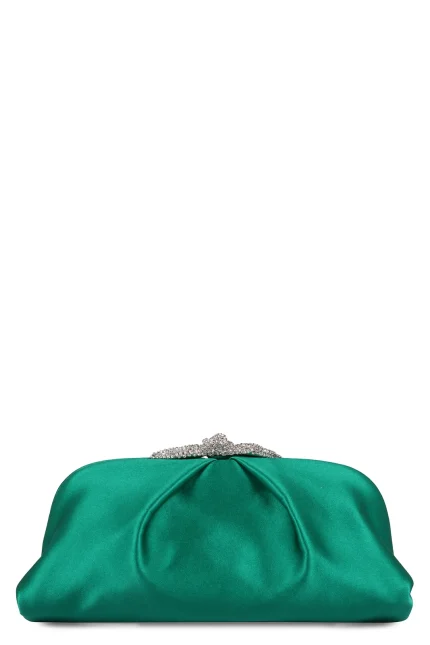 Aquazzura Very Bow Tie Embellished Clutch Bag