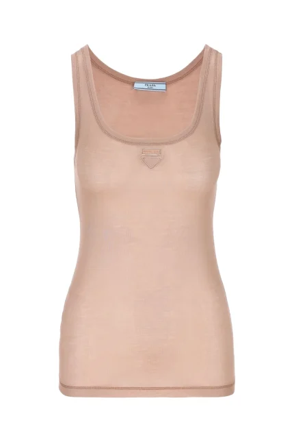 Prada Logo-Detailed Sleeveless Top