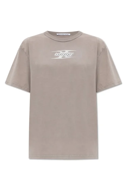 T By Alexander Wang Blade Logo-Embossed T-Shirt