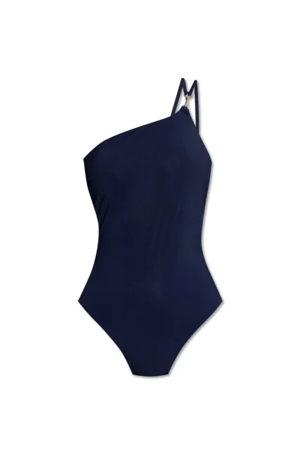 Tory Burch One-Shoulder Clip Swimsuit