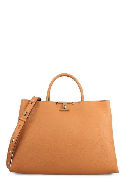Tod's T Timeless Logo Plaque Medium Tote Bag