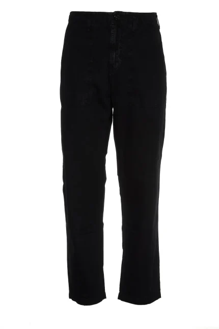 Stone Island Logo Patch Straight-Leg Pants