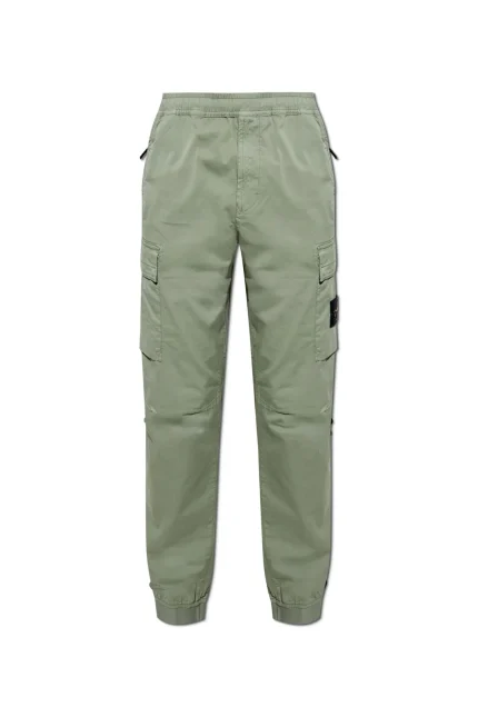 Stone Island Logo Patch Elasticated-Waist Pants