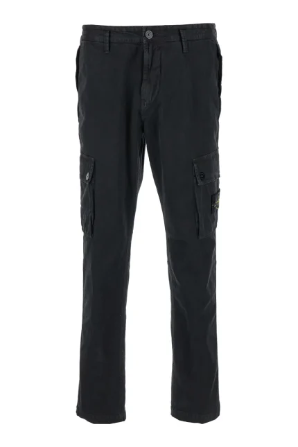 Stone Island Logo Patch Straight Leg Pants