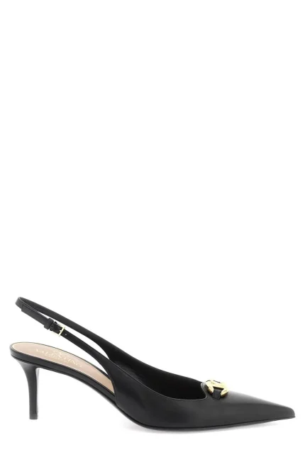 Valentino VLogo Signature Pointed Toe Slingback Pumps