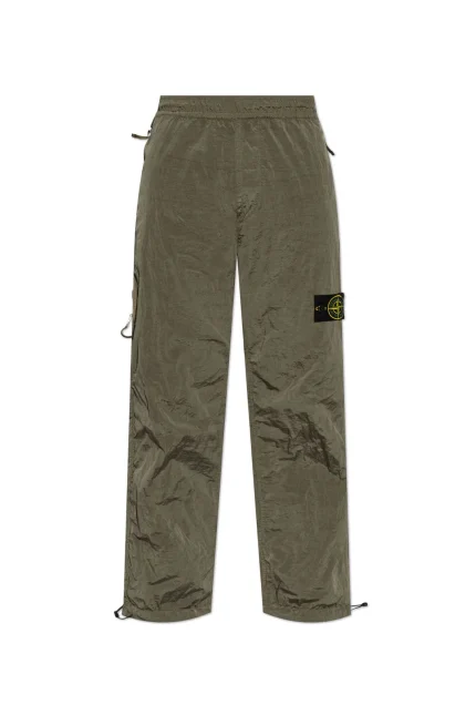 Stone Island Logo Patch Elastic Waist Trousers