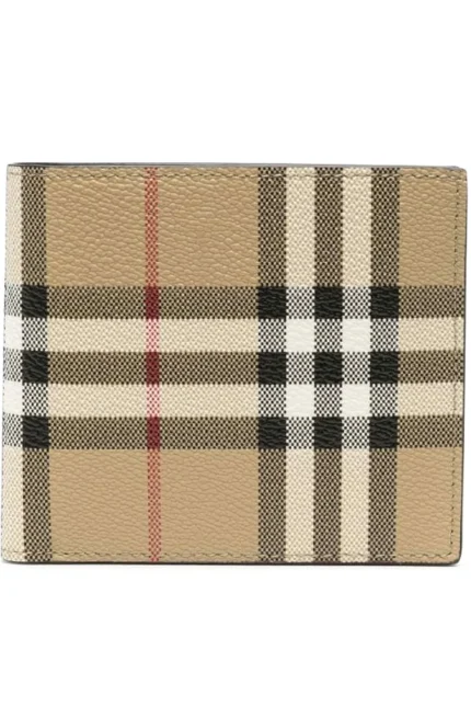 Burberry All-Over Check Printed Bi-Fold Wallet