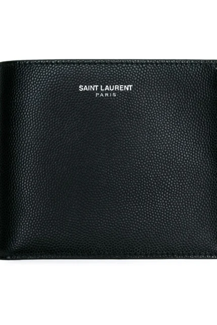 Saint Laurent Paris East/West Logo Detailed Bi-Fold Wallet