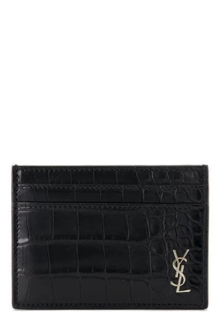 Saint Laurent Cassandre Logo Plaque Card Case