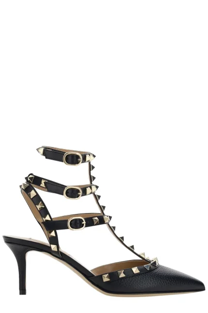 Valentino Garavani Rockstud Pointed Toe Caged Pumps
