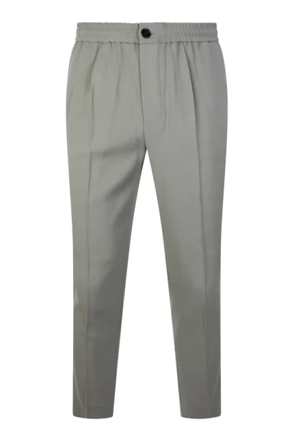 AMI Paris Pleated Elasticated Waistband Trousers