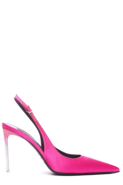 Sergio Rossi Pointed Toe Slingback Pumps