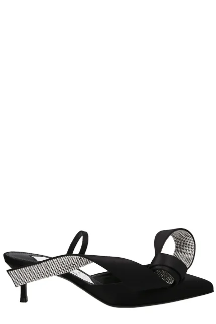 Sergio Rossi Marquise Bow Embellished Pumps