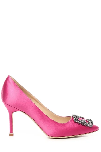 Manolo Blahnik Hangisi Pointed-Toe Pumps