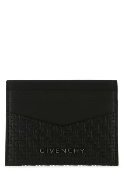 Givenchy Braided-Effect Logo Detailed Card Holder