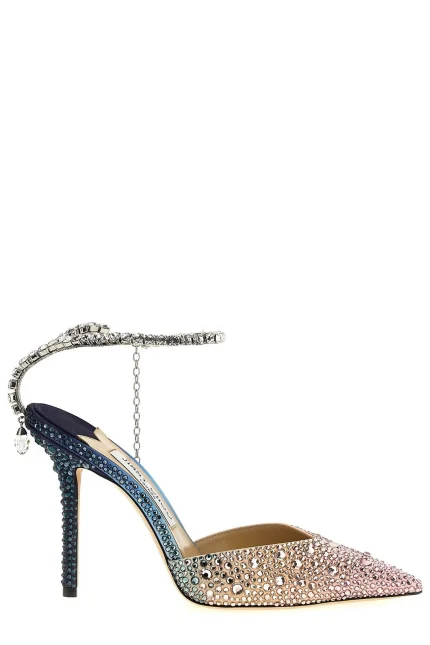 Jimmy Choo Saeda 100 Ankle-Strapped Pumps