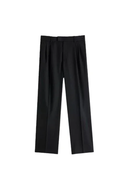 Drôle de Monsieur Logo Embroidered Pleated Trousers