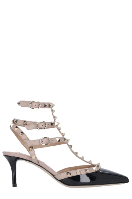Valentino Garavani Rockstud Pointed Toe Caged Pumps