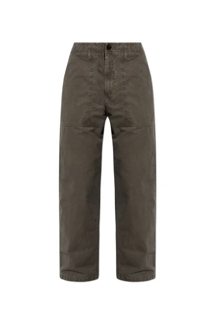 Stone Island Logo Patch Straight-Leg Pants