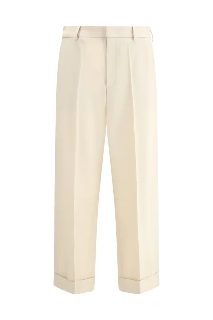 Valentino Pleat Detailed Straight Leg Trousers