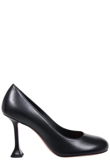 Amina Muaddi Iris Round Toe Pumps