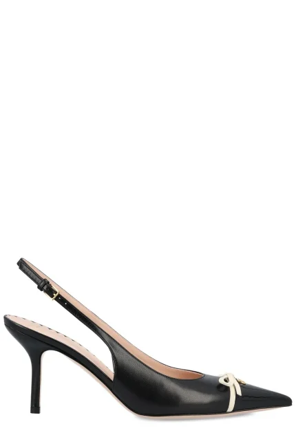 Valentino Bow Detailed Pointed Toe Pumps