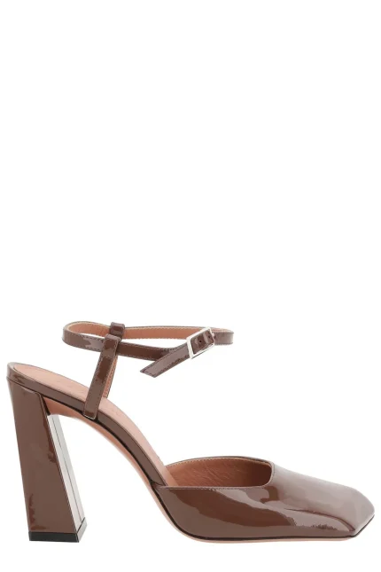 Amina Muaddi Charlotte Square-Toe Pumps