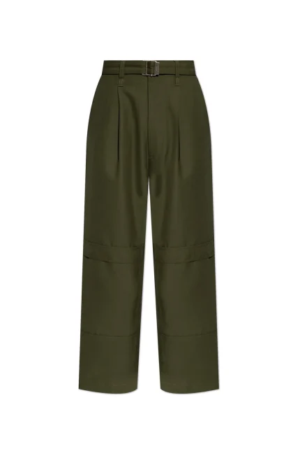 AMI Belted Loose-Fit Trousers